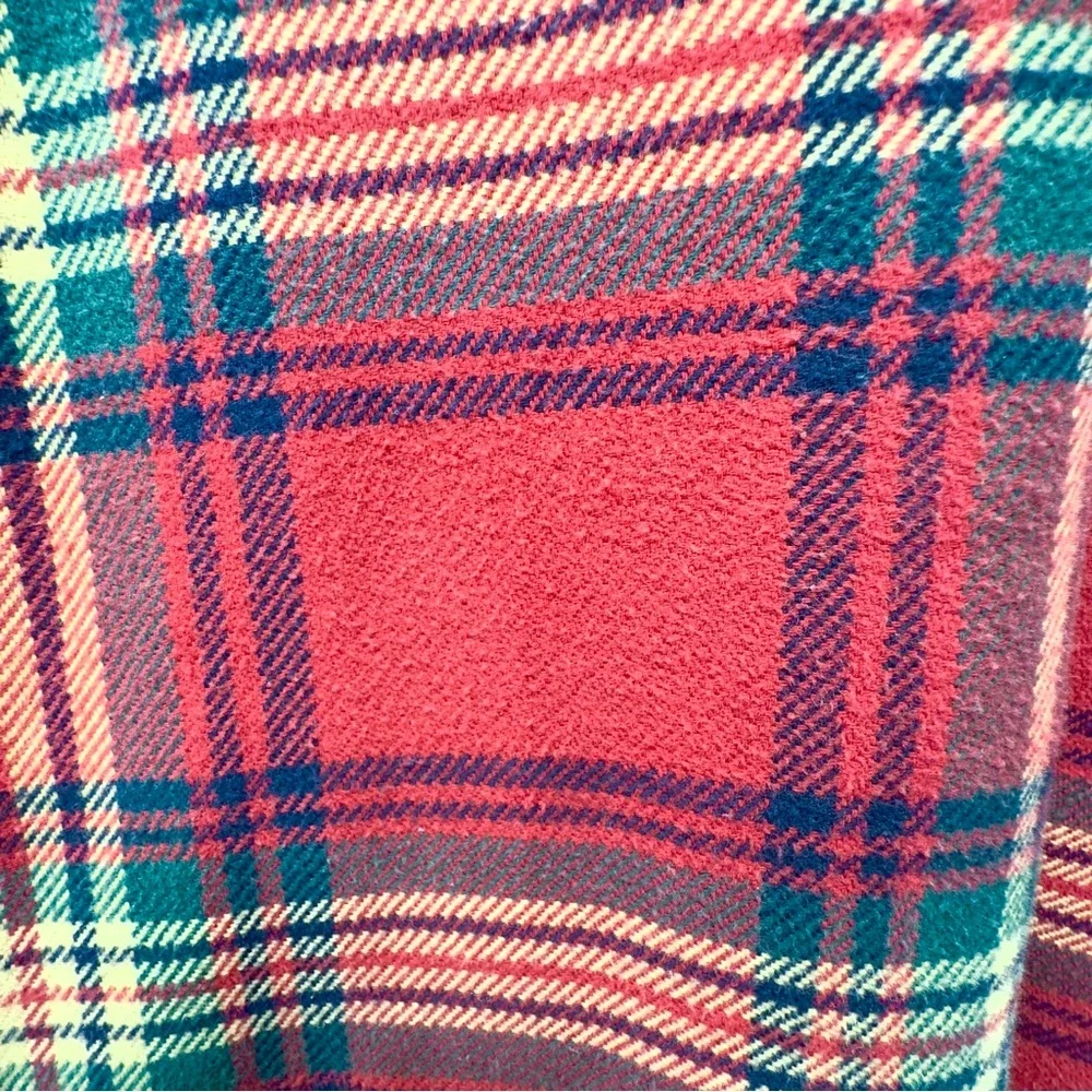 Vintage Abercrombie & Fitch heavy red plaid flannel jacket slacket small men’s